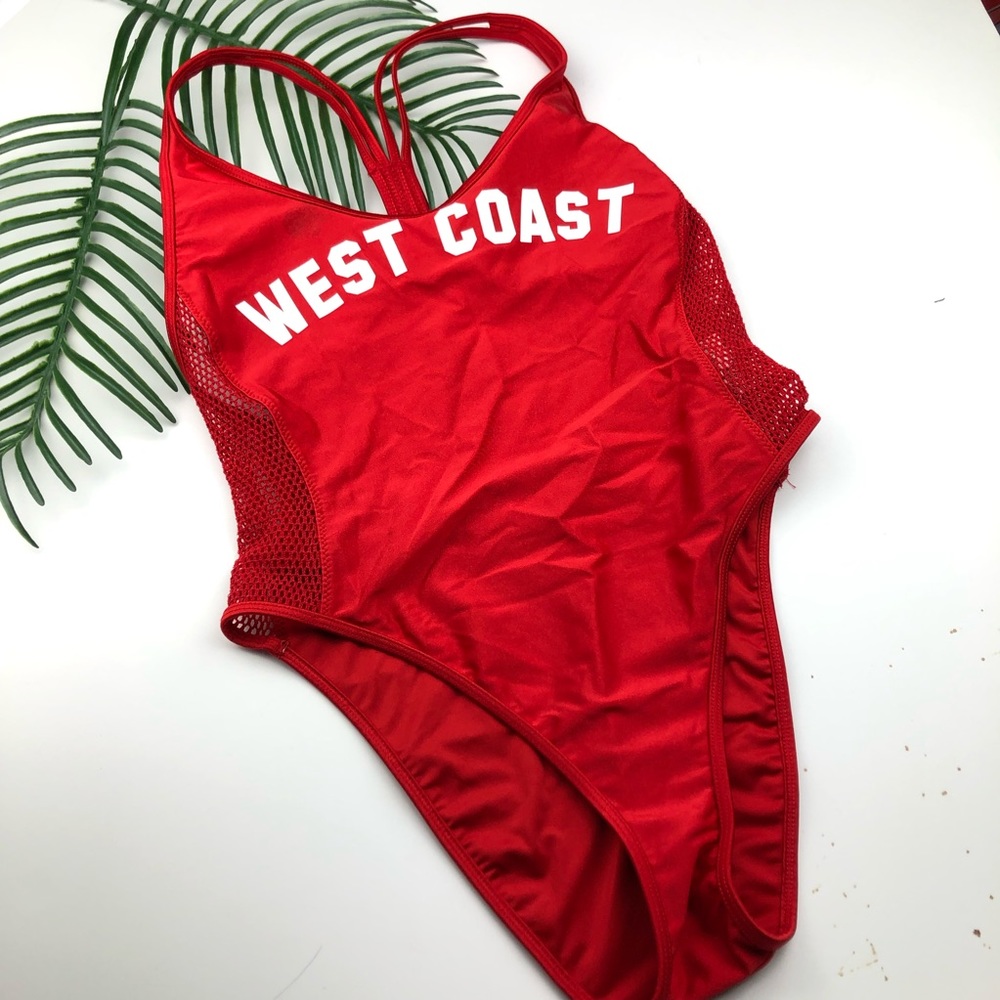 Forever 21 Red Bathing Suit One-piece Medium
